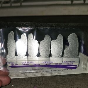 Color Street Silver Nail Polish Strips Data Drip